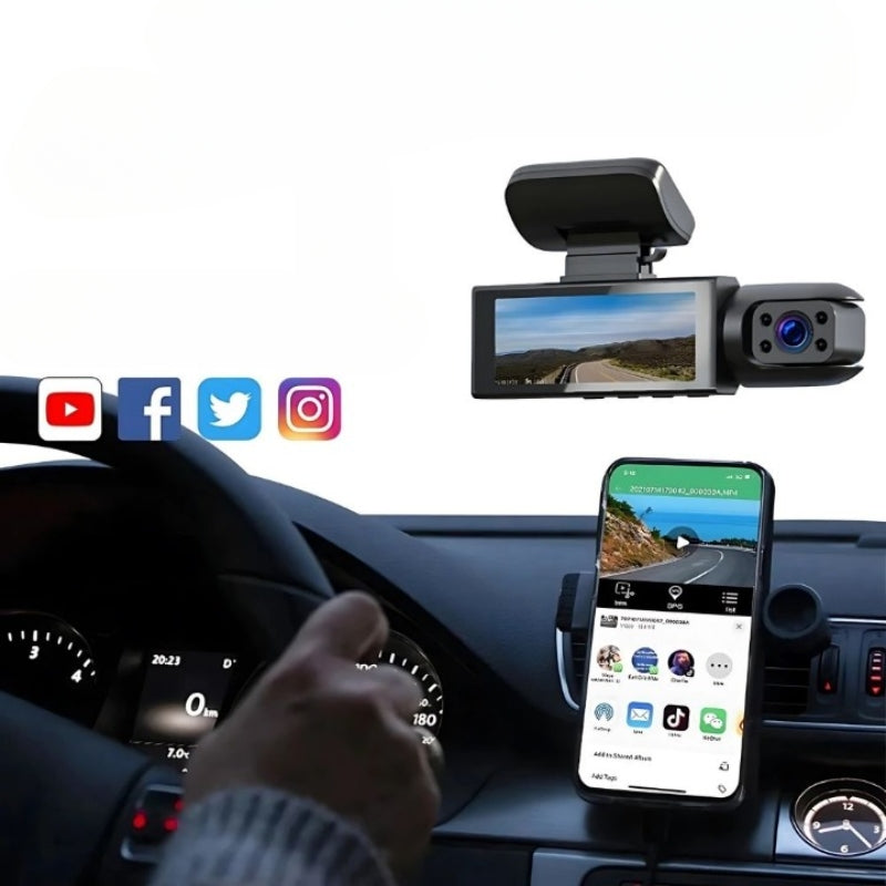DriveGuard – 320° Ultraweitwinkel-Smart-Dashcam mit Nachtsicht
