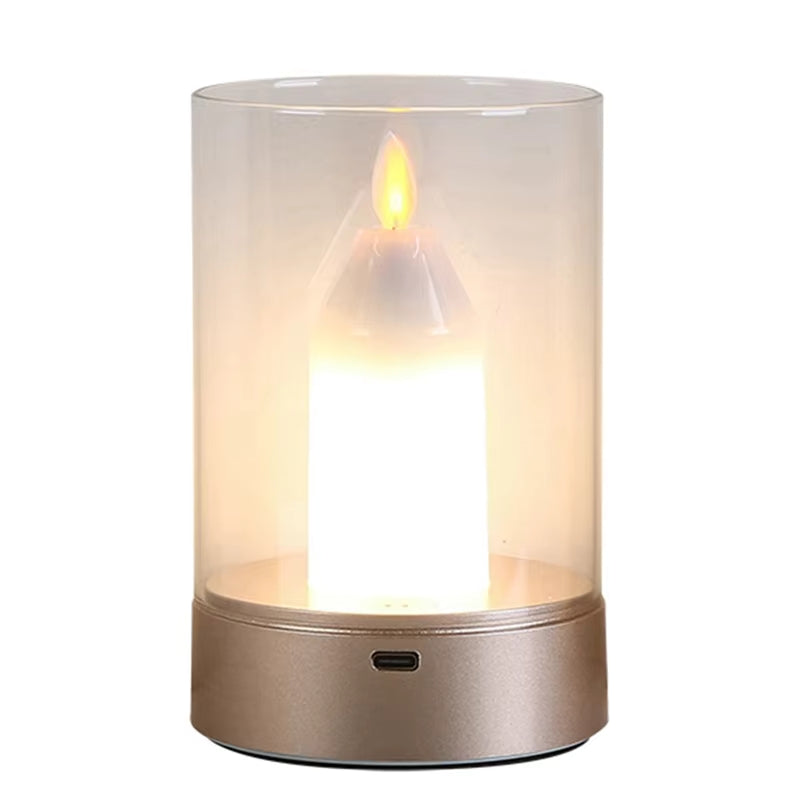 AuraFern – Kerzenlampe mit schwebendem Flammeneffekt und elegantem Sensordesign