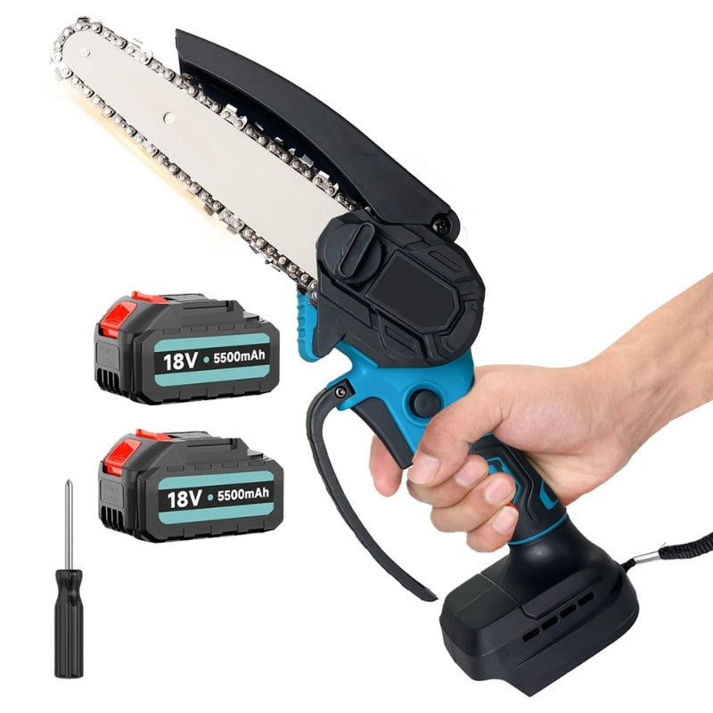 TreeMate – Einhand Mini Kettensäge mit Akku Power für schnelles und einfaches Holzschneiden