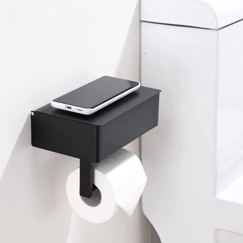 ShelfMate - Toilettenpapierhalter mit Ablagefläche und Tablett für die Organisation im Badezimmer