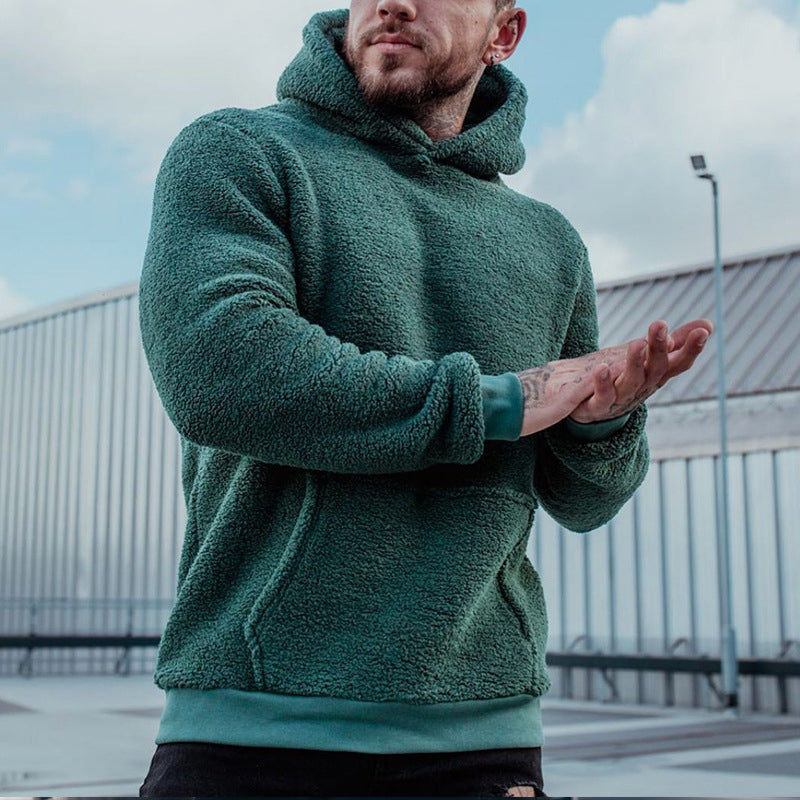 Axel - Langärmelig Flauschiges Vlies Kapuzenpulli Mit Taschen
