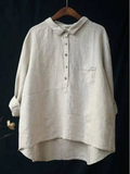 Alina - Locker sitzendes Langarmshirt mit Knopfverschluss