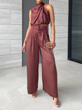 Elina – Zweiteiliges Set mit ärmellosem Top und Hose mit weitem Bein