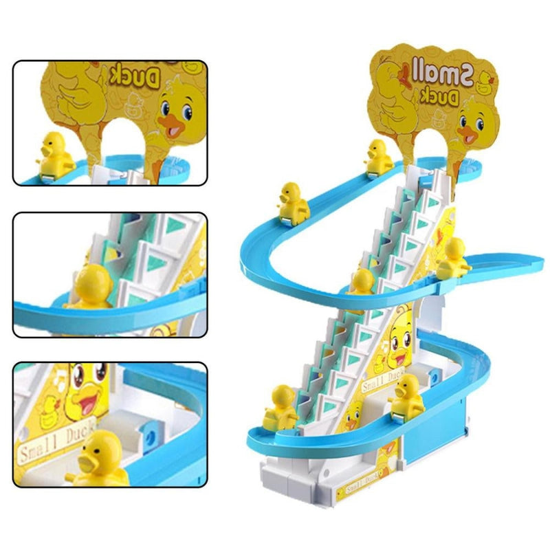 DuckRush – Musikalisches Entenrutschenspielzeug mit Klettertreppe und Leuchtbahn