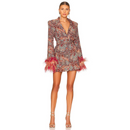 Amelie – Stilvolles Schlanke Passform Blazerkleid mit V Ausschnitt und langen Ärmeln