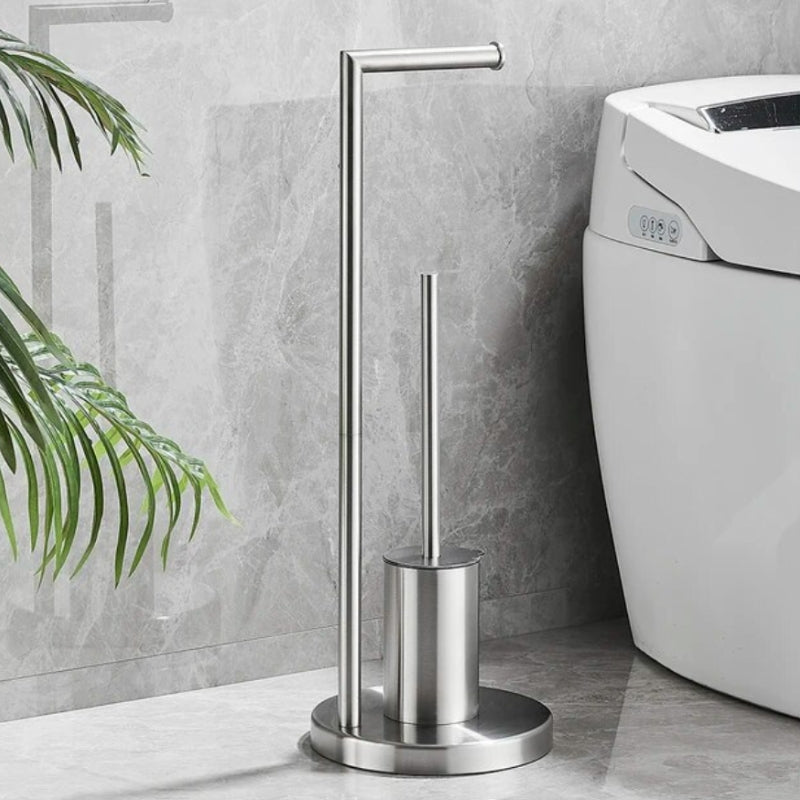 PureHolder - Bodenstehender Toilettenpapierhalter mit Bürste