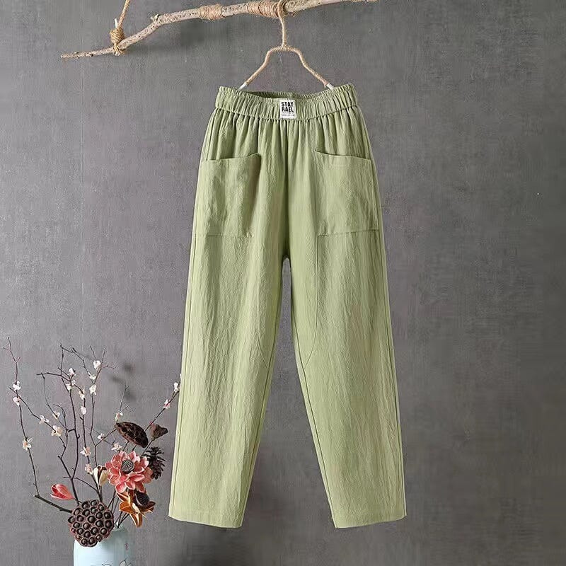 Esra - Lockere Passform Hosen mit elastischem Bund und Taschen