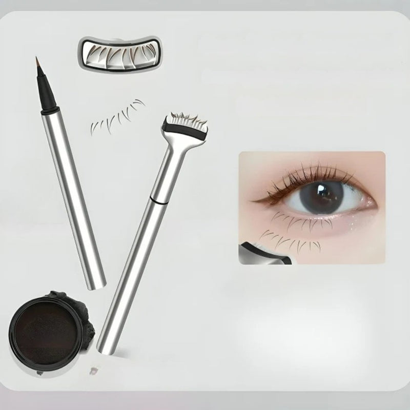LashPress - Wasserfester Eyeliner Untere Wimpernstempel mit Tinte für schnelles Augen Schminke
