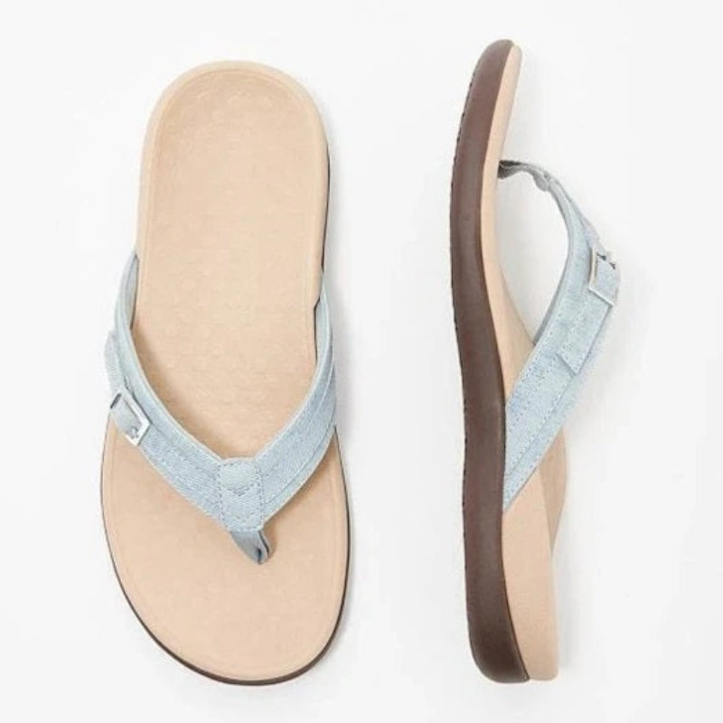 Renate – Bequeme Flipflop Hausschuhe mit Fußgewölbeunterstützung