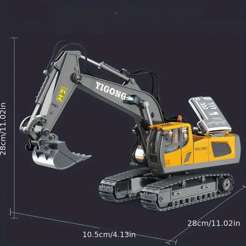 ExcavaPro - Ferngesteuertes Baggerspielzeug mit rotierender Kabine und realistischer Grabarbeit