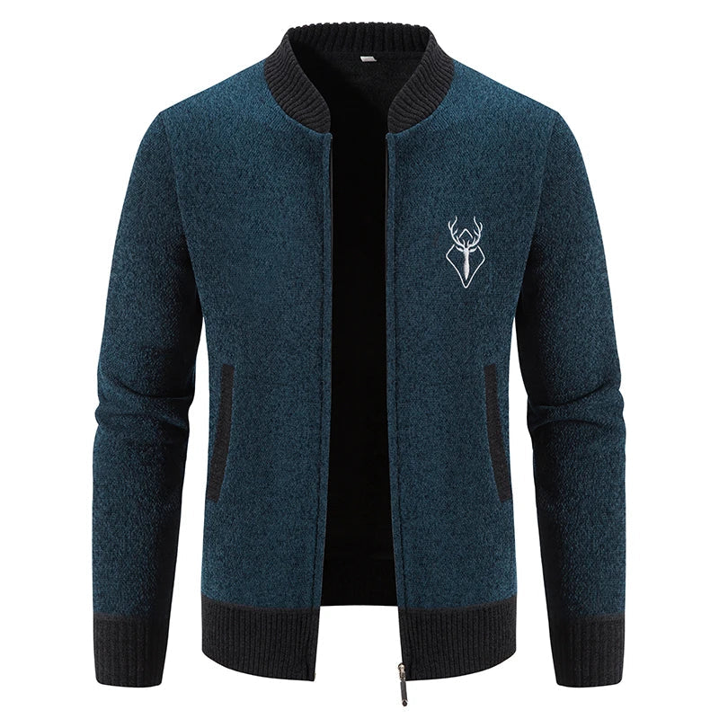 Bruno - Langärmelige Schlank Reißverschluss Jacke Fit Taschen