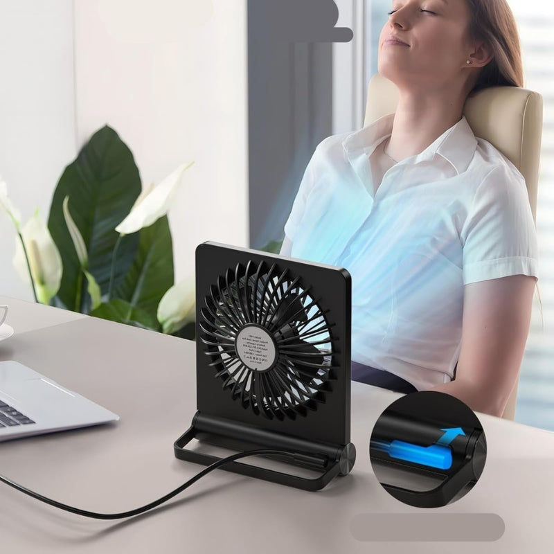 AirHush – Kompakter Tischventilator mit leisem Luftstrom und einstellbarer Neigung