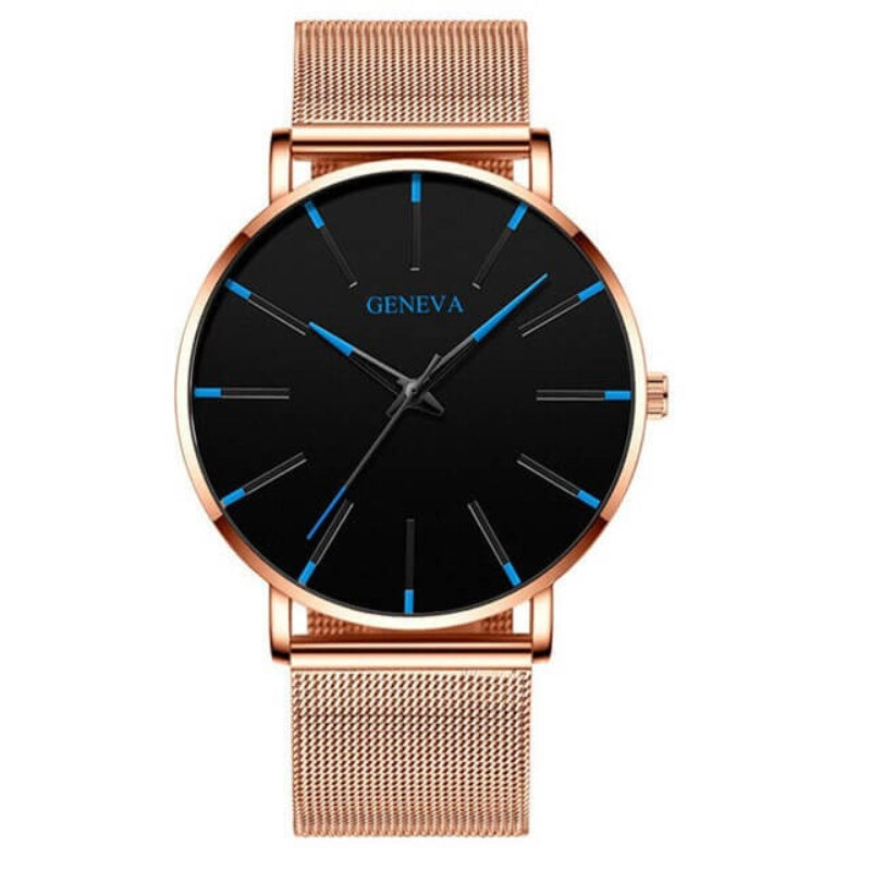 Anton – Einzigartige rundem Zifferblatt Uhr mit  verstellbarem Armband