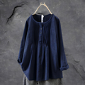 Romy – Locker sitzende Bluse mit langen Ärmeln und Knopfleiste vorne