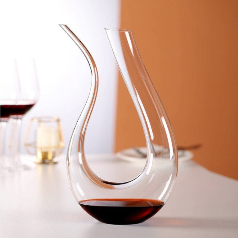 VinoNest – U förmiger Glasdekanter mit sanftem Durchfluss und modernem Entwerfen