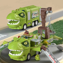 TrackMorph – Faltbarer Dinosaurier Truck Spielzeug mit transformierendem Schienensystem und beweglichen Teilen