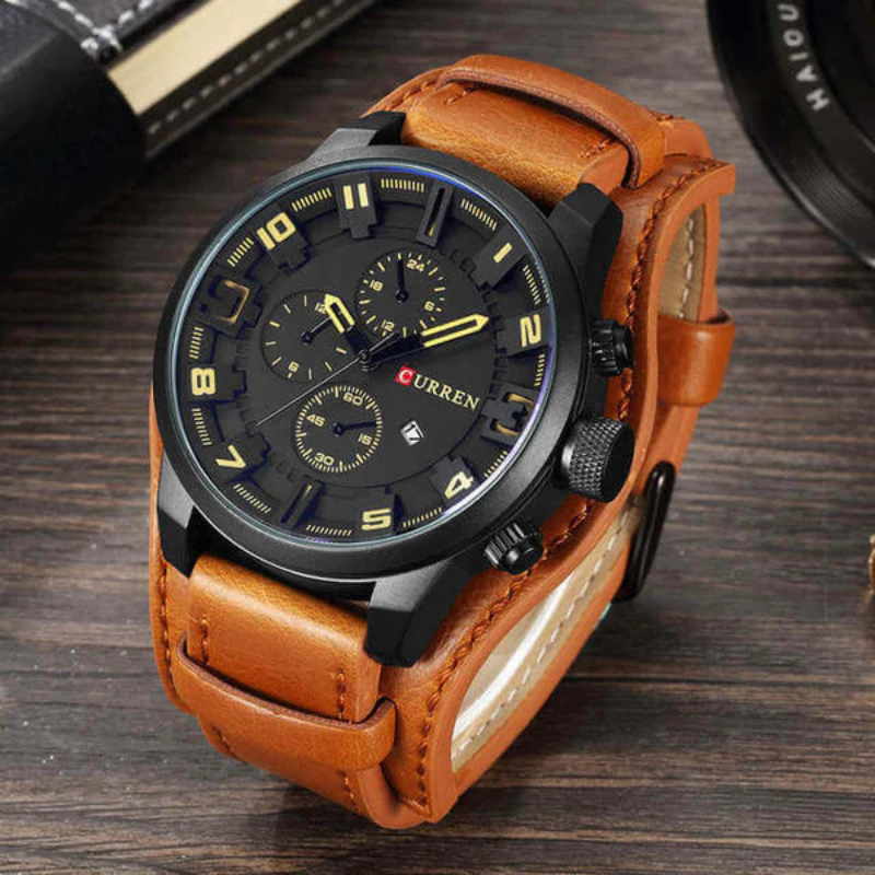 David – Klassische Uhr mit rundem Zifferblatt und luxuriösen Armbändern