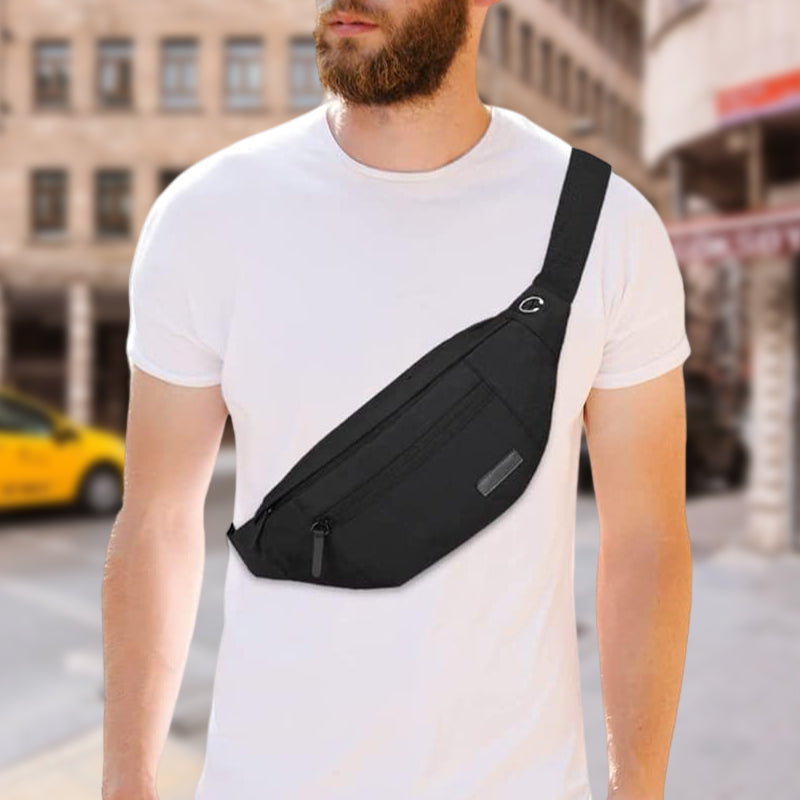 CarrySnap – Multifunktionale Gürteltasche mit Reißverschlusstaschen und verstellbaren Riemen