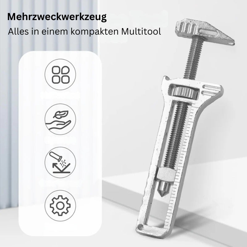 GripMaster - Multifunktionales Miniwerkzeug mit Schraubenschlüssel Flaschenöffner und Nagelzieher