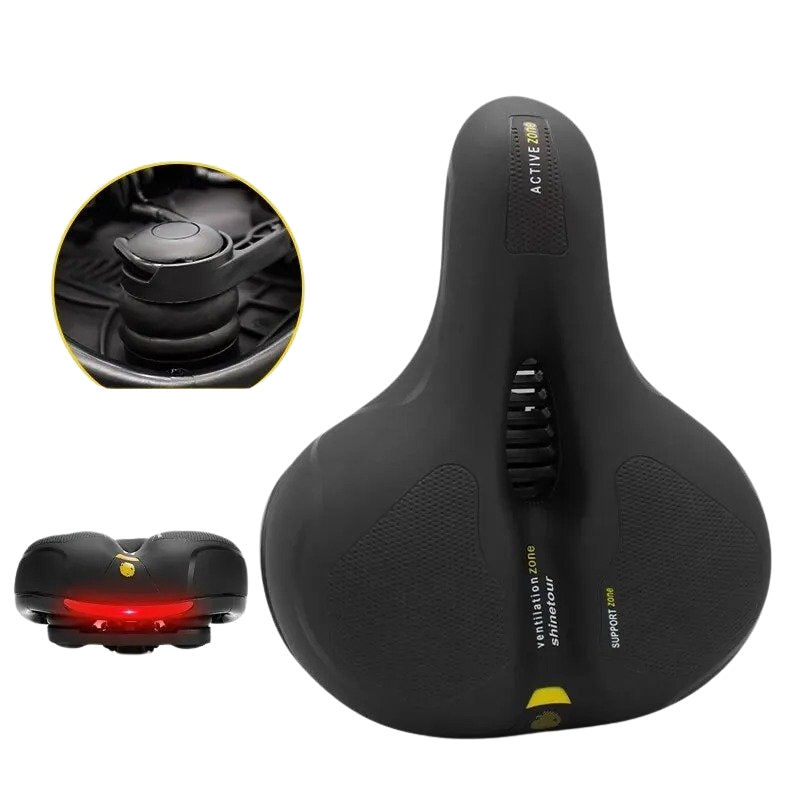 SaddlEase – Extra weicher Fahrradsattel mit Reflektor für Komfort