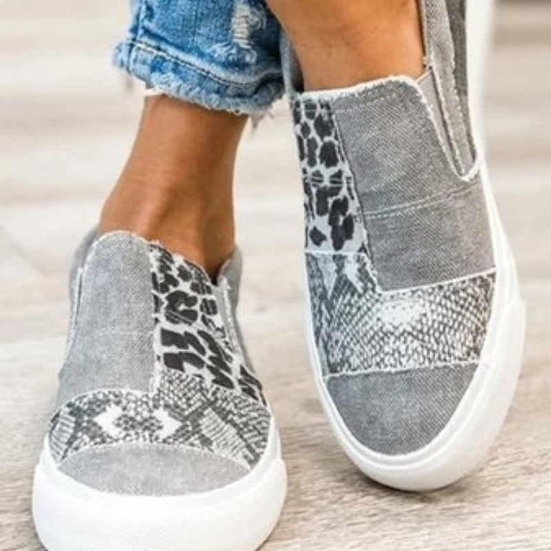 Simone – Modische Turnschuhe im Leopardenmuster mit rutschfester Sohle und Fußgewölbeunterstützung