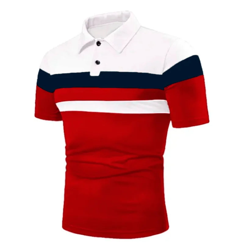 Ethan – Moderne Poloshirts mit Streifenmuster und Knopfleiste