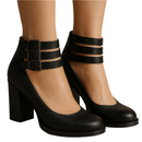 Amara - Vintage-inspirierte Hohe Absätze mit sicherem Knöchelriemen für einen bequemen Sitz