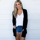 Theresa – Locker sitzende Langarm Strickjacke mit Offene Vorderseite Entwerfen