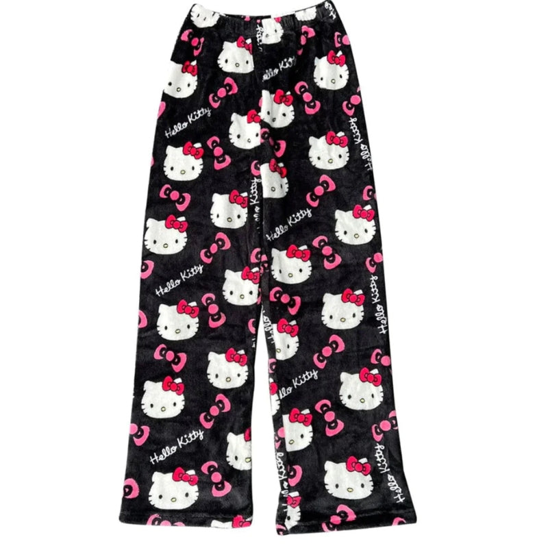 Aylin – Bequeme Hose mit elastischem Bund und Katzen Print
