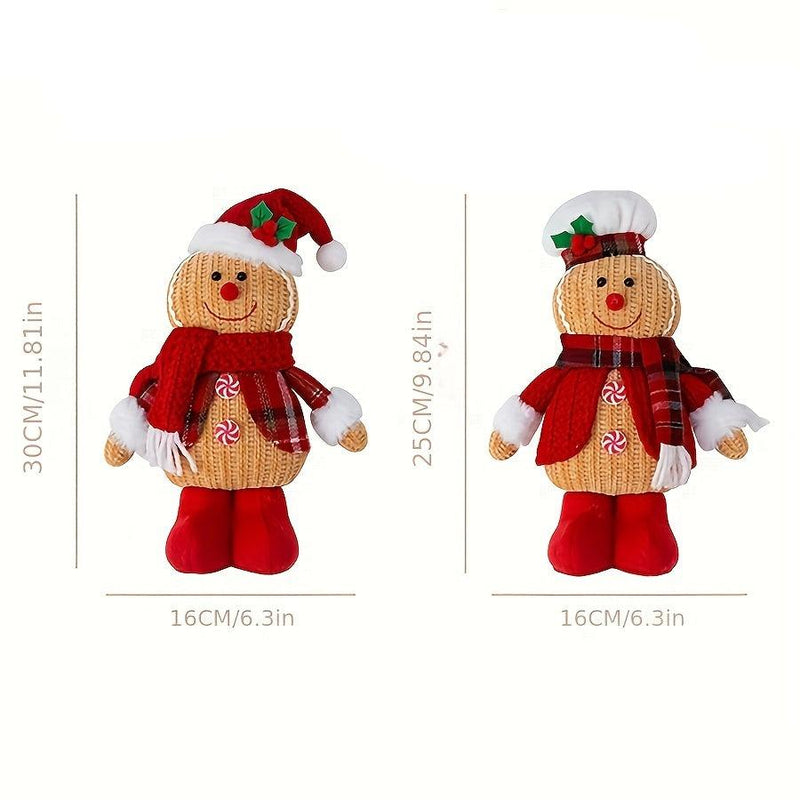 FestiveJoy - Dekor Handgefertigt Gestrickt Weihnachten Figuren