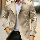 Adrian - Eleganter langärmeliger Trenchcoat mit Reverskragen und Taschen