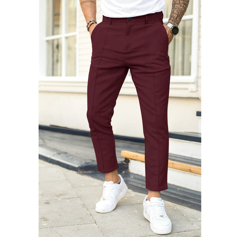 Elias – Lässige Schlanke Passform Hose mit Taschen und bequemem Bund