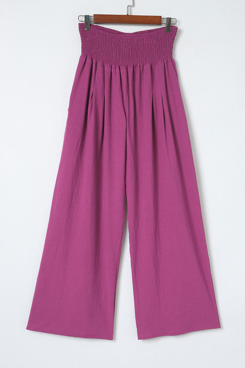 Zophia – Locker geschnittene Hose mit hoher Taille Taschen und weitem Bein
