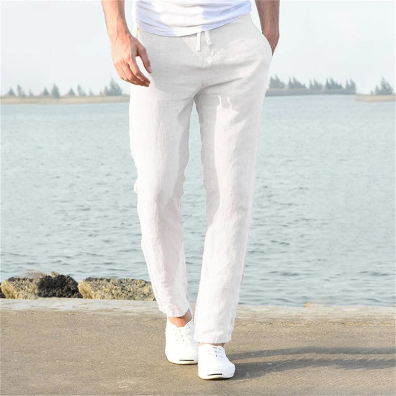 Anton – Leichte lange Hose mit elastischem Bund und Seitentaschen