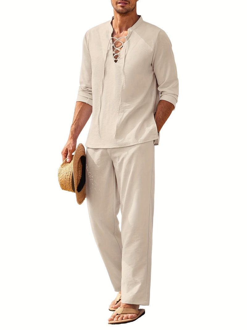 Carl – Zweiteiliges Satz mit Langarmshirt und Lockere Passform Hose