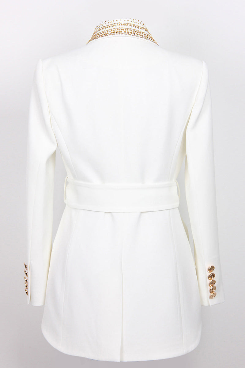 Celeste - Eleganter doppelreihiger blazer mit Taillengürtel