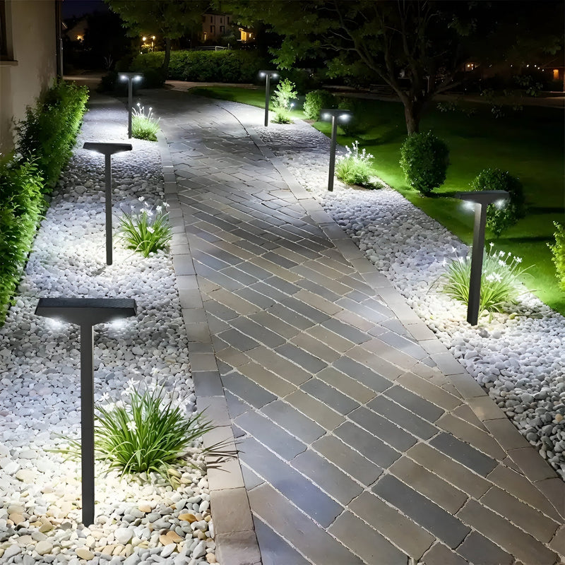 LumiTrek – Wasserdichte LED Solar Gartenleuchten mit T förmigem Entwerfen