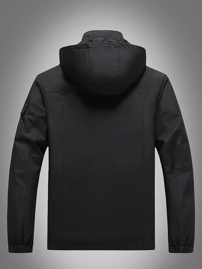 Adam - Langärmelig Wasserdicht Kapuze Jacke Mit Taschen