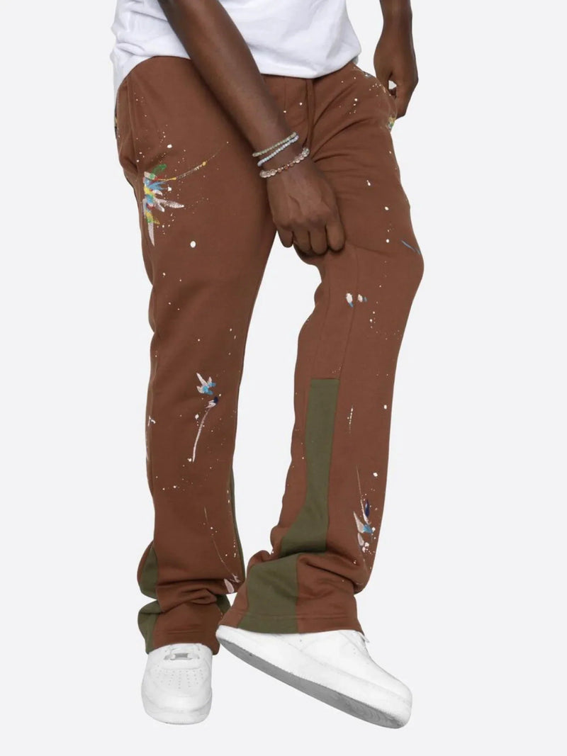 Felix – Bedruckte Hose mit entspannter Passform Kordelzug in der Taille und Seitentaschen