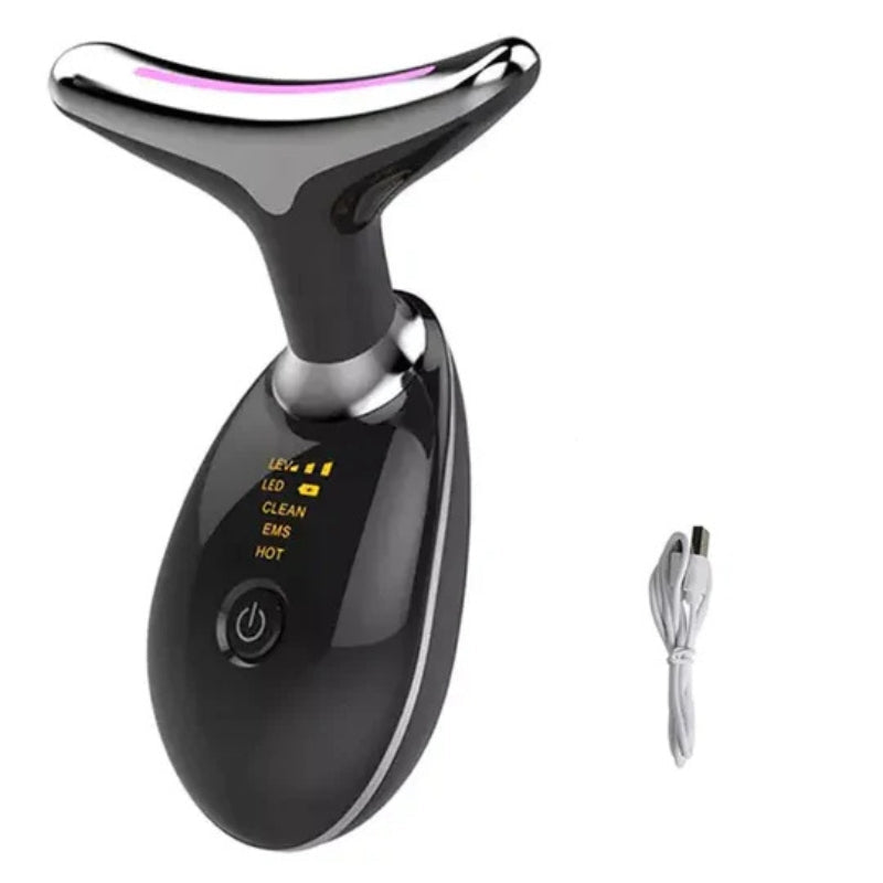 SkinVibe – Anti Falten Facelift Massagegerät mit LED Lichttherapie für Gesicht und Hals