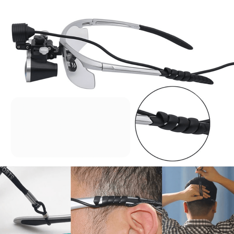 OptiDent - Chirurgisches Dentallupen Set mit einstellbarer Vergrößerung und LED Stirnlampe