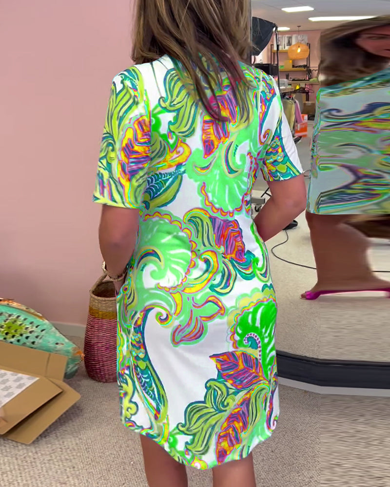 Elysia – Wunderschönes Sommerkleid Mit Blumendruck