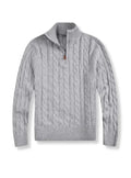 Ben - Warmer Langärmelig Reißverschluss Kragen Strickpullover