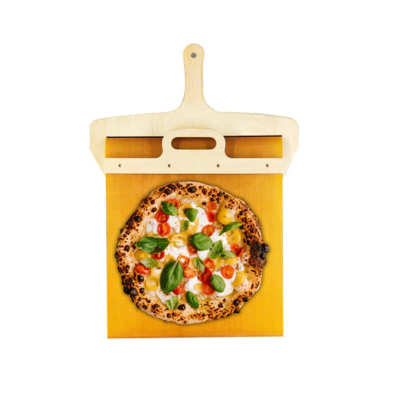 PeelMate – Schiebe Pizzaschaufel mit abnehmbarem Griff für sanftes Anheben und Servieren