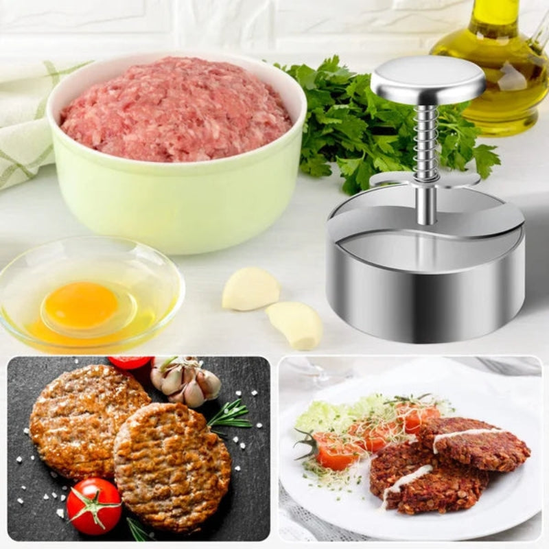 ShapeGrill – Runde ergonomische Burgerpresse mit Griff für perfekte Patties