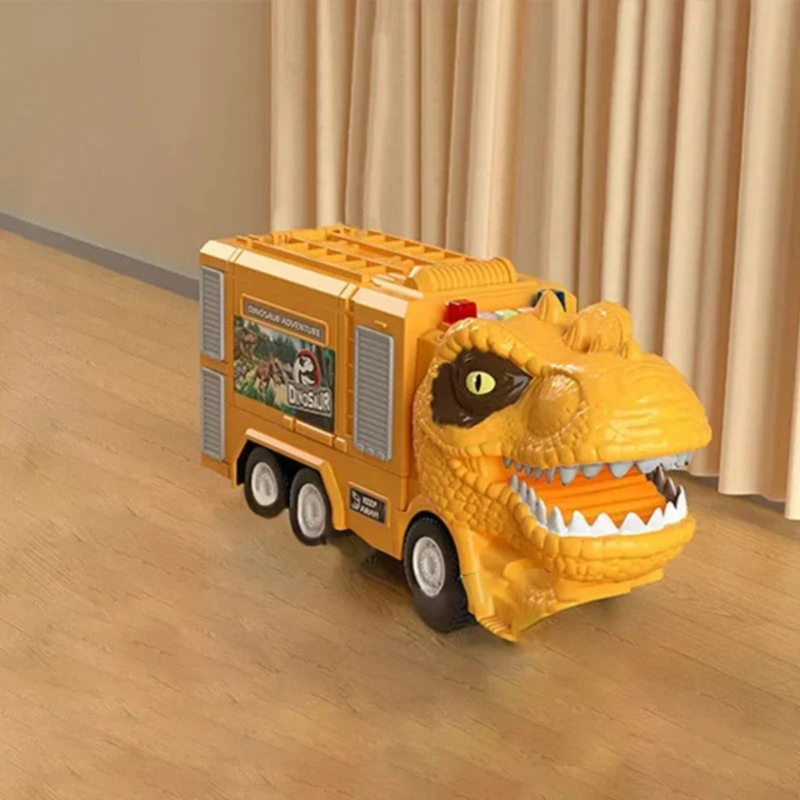 TrackMorph – Faltbarer Dinosaurier Truck Spielzeug mit transformierendem Schienensystem und beweglichen Teilen