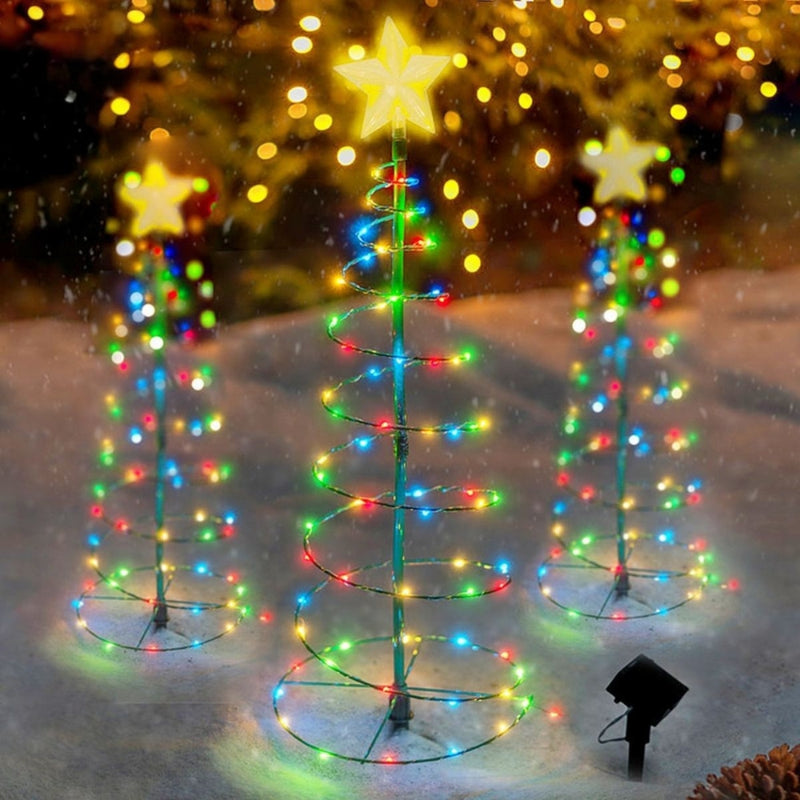 GlowTree - Kabellose Solar Baumlichter mit sternförmigen LEDs für die Gartendekoration