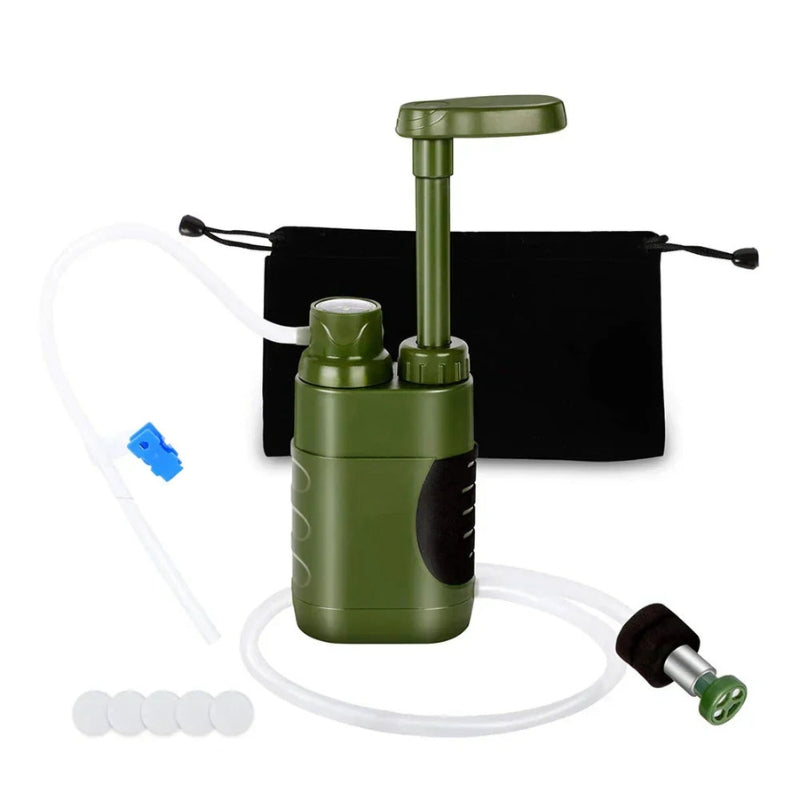 ClearPump – Tragbare Wasserfilterpumpe für den Außenbereich mit eingebautem Kompass
