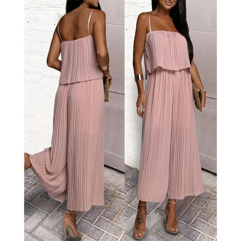 Anika – Trägerloser Jumpsuit mit fließendem Saum und bequemer Passform