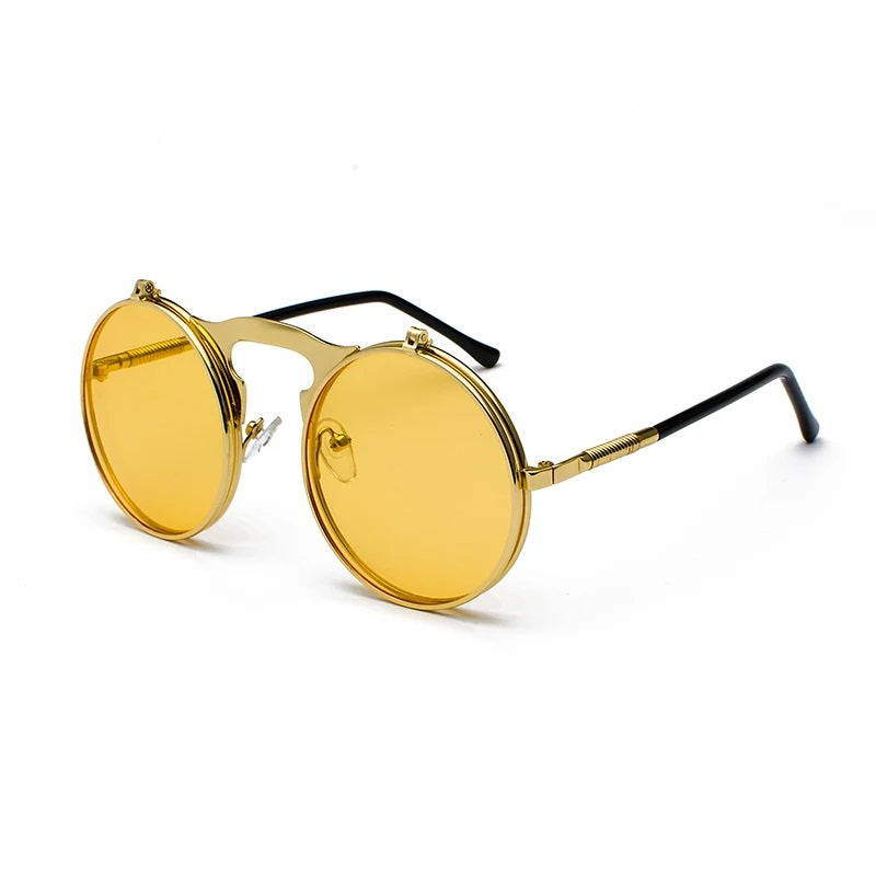 NovaGlint – Runde Sonnenbrille mit Retro-Form und markantem Rahmen